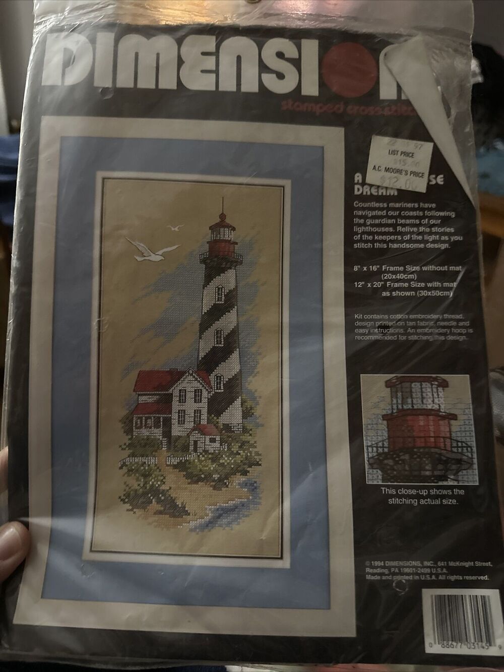 Dimension Stamped Cross-stitch A Lighthouse Dream